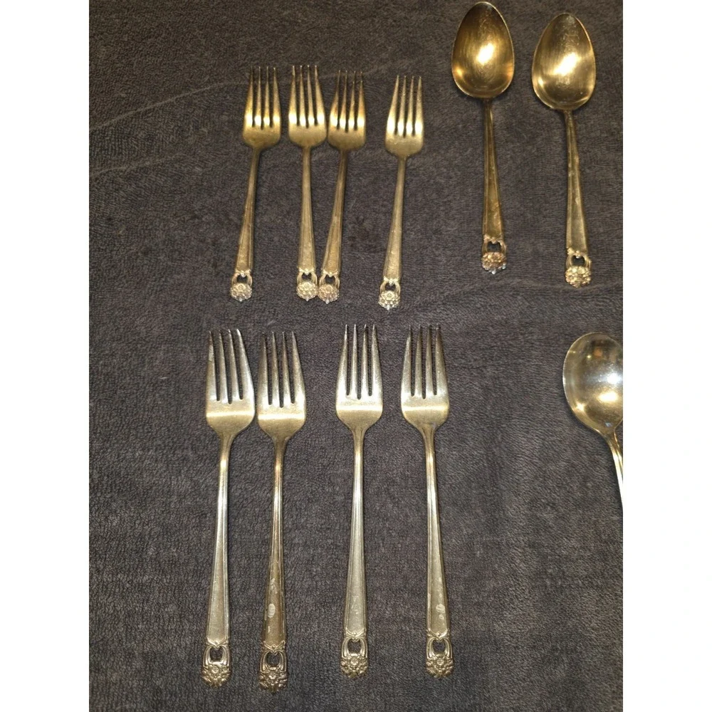 Silver plate 1847 Rogers Bros Eternally Yours 50 Pc Set Butter Knife Sugar Spoon